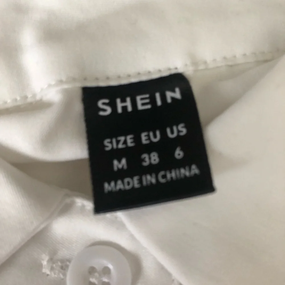 SHEIN white tail asymmetrical blouse NWT - Picture 6 of 16